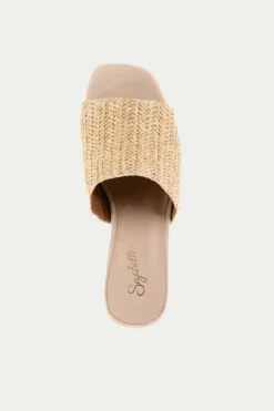 Trina Turk Adapt Raffia Heeled Mule Sandal Fashion