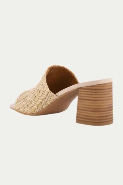 Trina Turk Adapt Raffia Heeled Mule Sandal Fashion