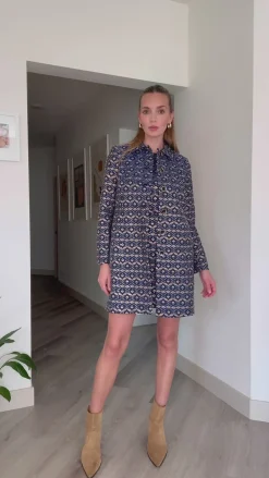 Trina Turk Addy 2 Dress Nihan Blue Outlet