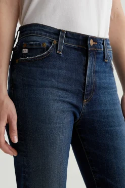 Trina Turk AG Mari High-Rise Slim Straight Leg Jeans Indigo Clearance