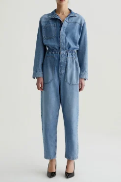 Trina Turk AG Nita Denim Jumpsuit BLUE Sale