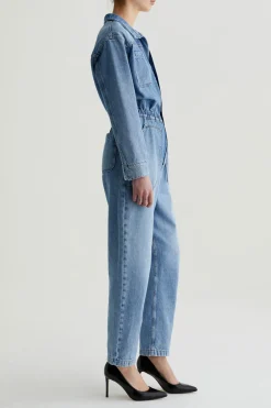 Trina Turk AG Nita Denim Jumpsuit BLUE Sale