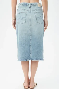 Trina Turk AG Women's Alicia Jean Midi Skirt Light Blue Hot