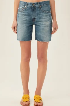 Trina Turk AG Women's Ex-Boyfriend Bermuda Jean Short INDIGO Outlet