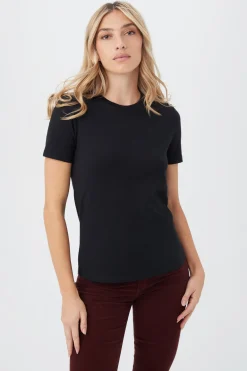 Trina Turk AG Women's Jagger Short Sleeve Tee BLACK Clearance