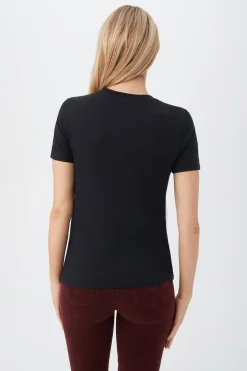 Trina Turk AG Women's Jagger Short Sleeve Tee BLACK Clearance