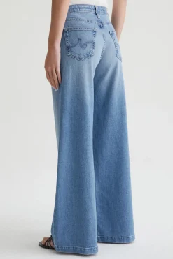 Trina Turk AG Women's Leana Wide Leg Blue Jean Indigo Clearance