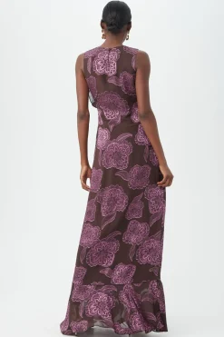 Trina Turk Amara Dress Mudcloth/Lilac Rose New