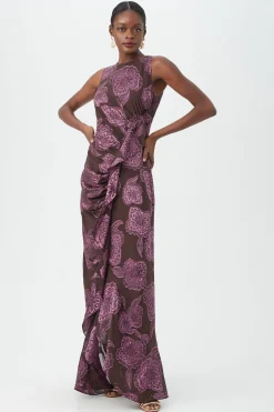 Trina Turk Amara Dress Mudcloth/Lilac Rose New