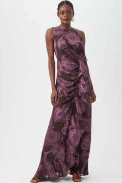 Trina Turk Amara Dress Mudcloth/Lilac Rose New