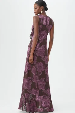 Trina Turk Amara Dress Mudcloth/Lilac Rose New