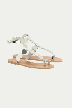 Trina Turk Ancient Greek Sandals Asteras Silver Hot