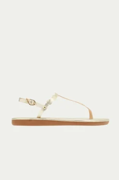 Trina Turk Ancient Greek Sandals Velos Platinum New
