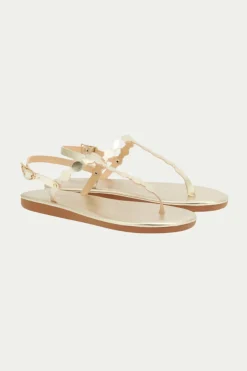 Trina Turk Ancient Greek Sandals Velos Platinum New
