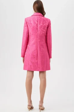 Trina Turk Asher Coat - Sweetheart Jacquard Snapdragon Sale