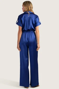Trina Turk Atlas Sky Jumpsuit Majorelle Blue Hot