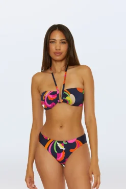 Trina Turk Bandeau Swim Top - Palms Paradise Multi Fashion