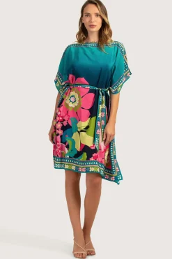 Trina Turk Belted Theodora Caftan - Sunlight Floral Silk Multi Fashion