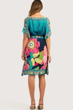 Trina Turk Belted Theodora Caftan - Sunlight Floral Silk Multi Fashion