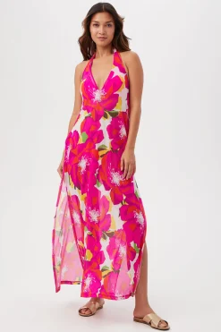 Trina Turk Bloom Mesh Maxi Dress Multi New