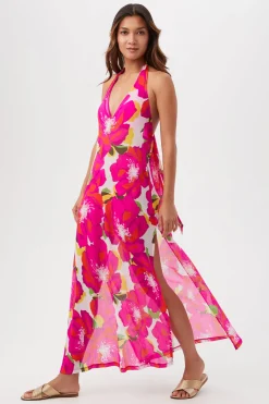 Trina Turk Bloom Mesh Maxi Dress Multi New