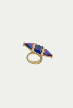 Trina Turk Blue Grotto Stone Ring Multi Clearance