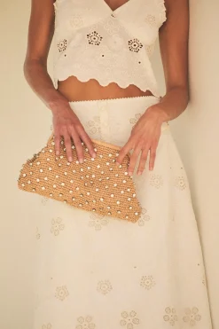 Trina Turk Briar Crystal Clutch - Honey Sale