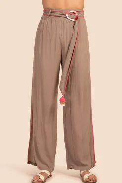 Trina Turk Brittany Side Slit Pant Brown Best