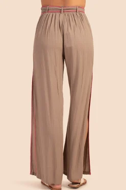 Trina Turk Brittany Side Slit Pant Brown Best
