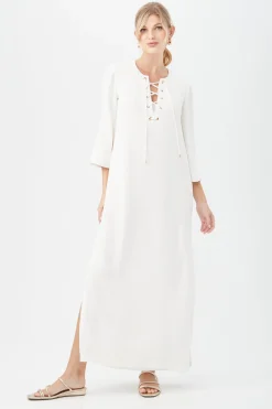 Trina Turk Catamaran 2 3/4-Sleeve Maxi Dress New