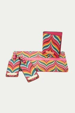 Trina Turk Chelsea Chevron Passport Set Multi New