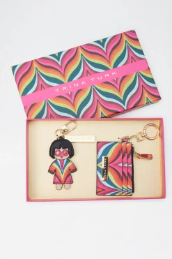 Trina Turk Chelsea Chevron Trina Keychain And Cardholder Multi Discount