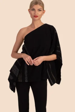 Trina Turk Chic Wrap Black MLT Outlet