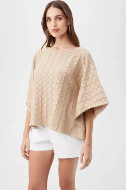 Trina Turk Chic Wrap 2 Sweater Chai Fashion