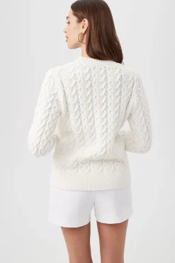 Trina Turk Corazon Heart Knit Crewneck Sweater Fashion