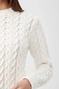 Trina Turk Corazon Heart Knit Crewneck Sweater Fashion