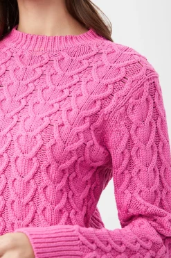 Trina Turk Corazon Heart Knit Crewneck Sweater Fashion