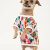 Trina Turk Dancing Dots Jersey Pet Pajama Shirt Multi Sale