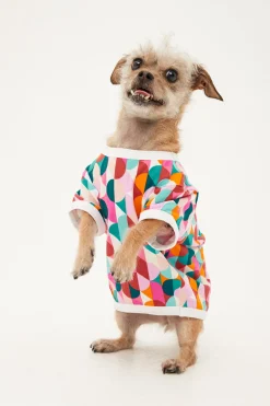 Trina Turk Dancing Dots Jersey Pet Pajama Shirt Multi Sale