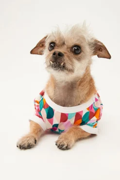 Trina Turk Dancing Dots Jersey Pet Pajama Shirt Multi Sale