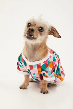 Trina Turk Dancing Dots Jersey Pet Pajama Shirt Multi Sale