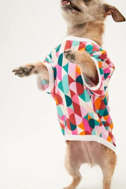Trina Turk Dancing Dots Jersey Pet Pajama Shirt Multi Sale