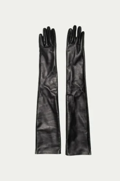 Trina Turk EUGENIA KIM CRUELLA LEATHER OPERA GLOVE Black Hot