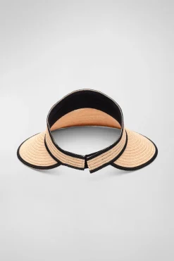 Trina Turk Eugenia Kim Trixie Woven Visor Camel/Black Best