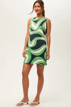 Trina Turk Fairy Tale 2 Sleeveless Dress - Serena Satin Multi Discount