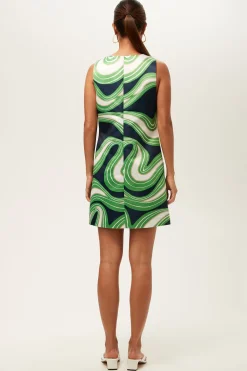Trina Turk Fairy Tale 2 Sleeveless Dress - Serena Satin Multi Discount