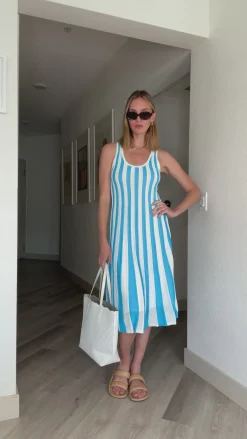 Trina Turk Felice Dress Blue Grotto/Whitewash Online