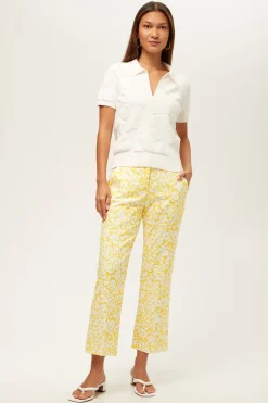 Trina Turk Guiness Short-Sleeve Polo Top - Linsk Terry White Discount