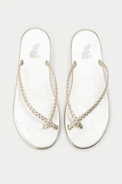 Trina Turk Ioulia Thong Sandal Platinum Clearance