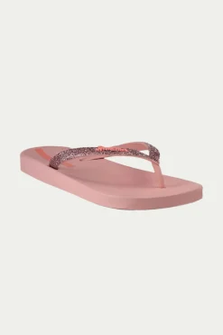 Trina Turk Ipanema Ana Sparkle Thong Sandal Pink Fashion